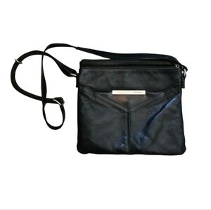The Trend Made in Italy Black Leather Crossbody Purse Bag Quiet Luxury